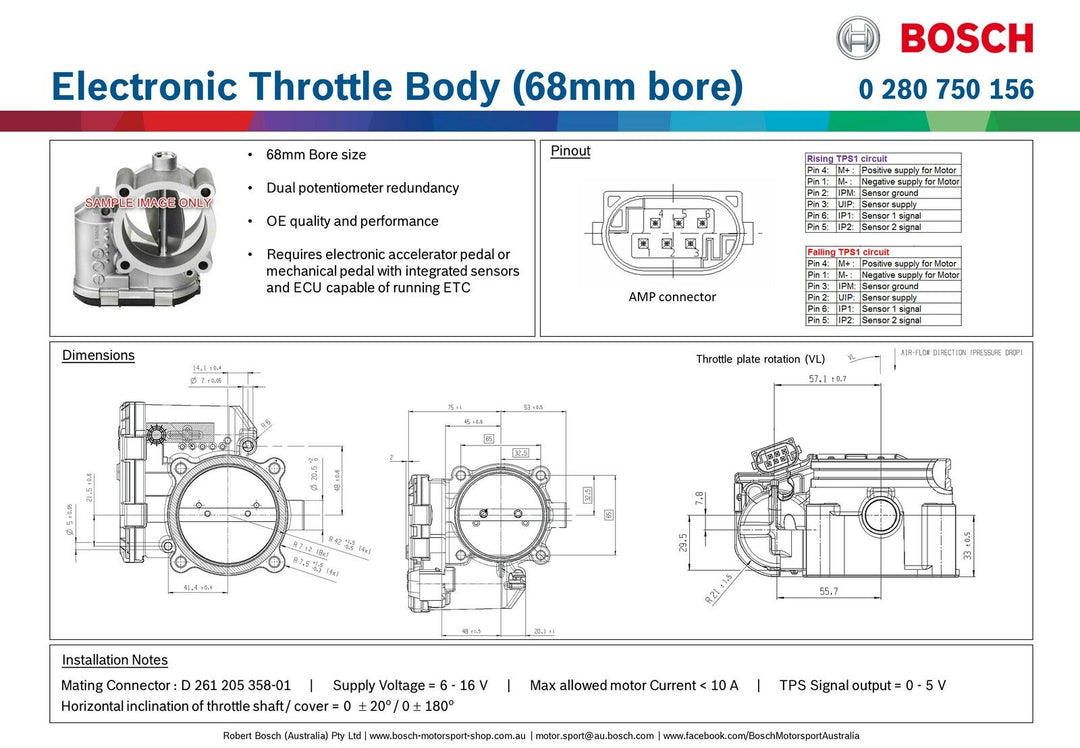 Bosch Drive By Wire (DBW) Throttle Bodies