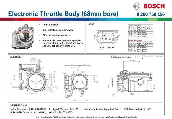 Bosch Drive By Wire (DBW) Throttle Bodies