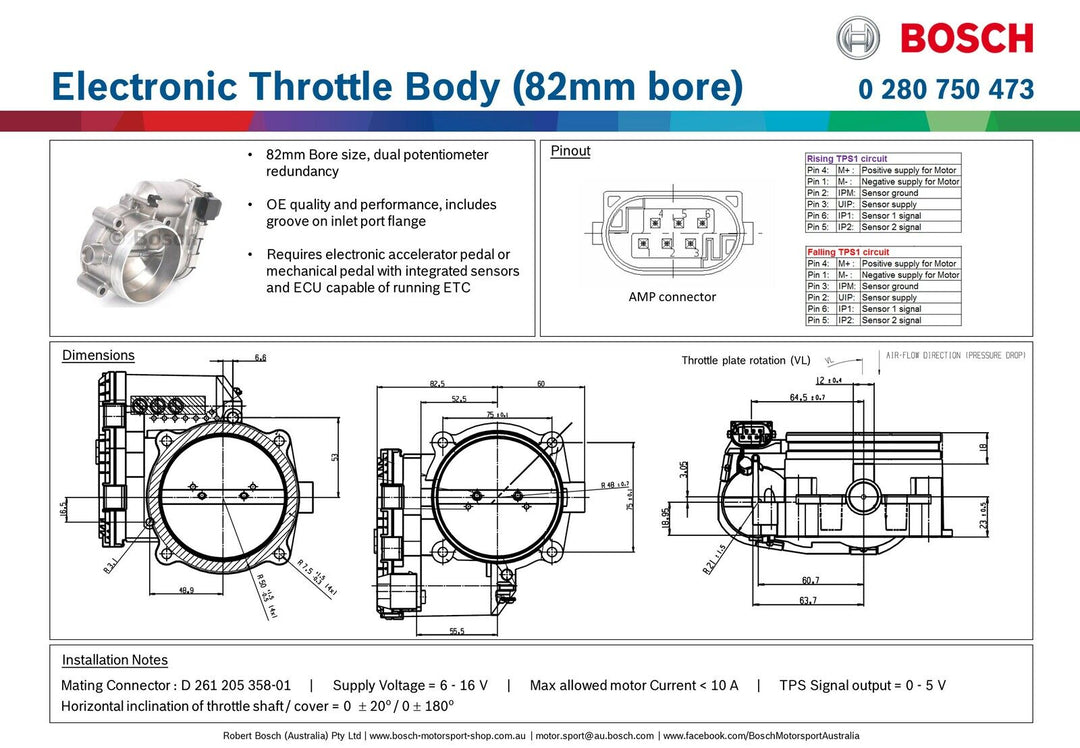 Bosch Drive By Wire (DBW) Throttle Bodies