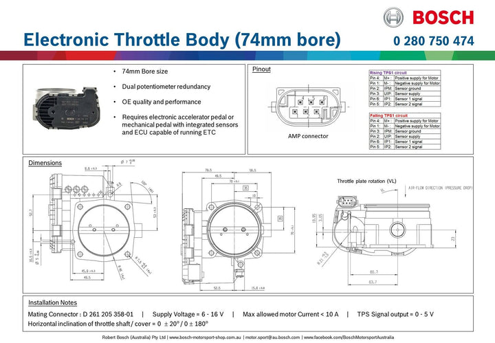 Bosch Drive By Wire (DBW) Throttle Bodies