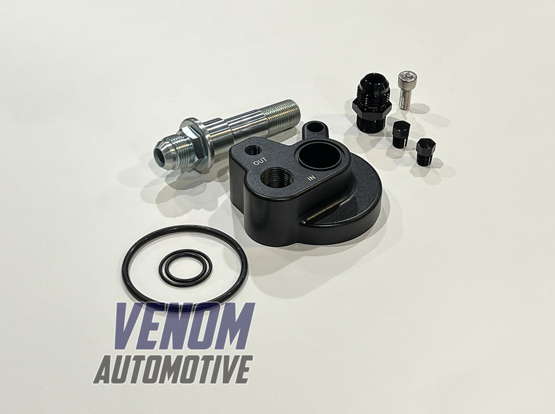Venom Automotive Toyota 1JZ / 2JZ Billet Oil Filter Adapter Plate