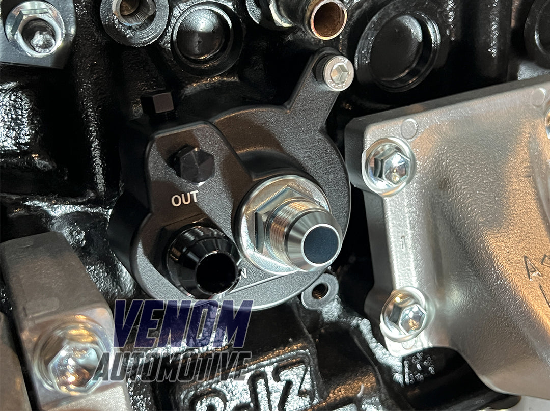 Venom Automotive Toyota 1JZ / 2JZ Billet Oil Filter Adapter Plate