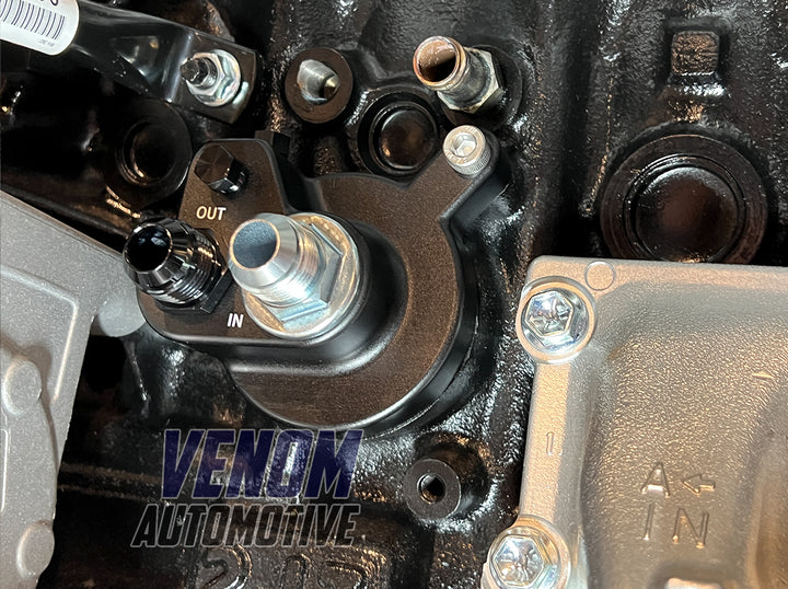 Venom Automotive Toyota 1JZ / 2JZ Billet Oil Filter Adapter Plate