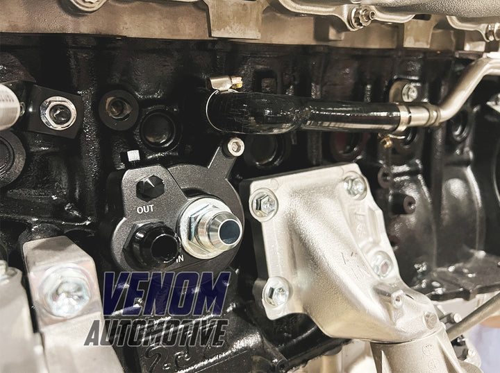 Venom Automotive Toyota 1JZ / 2JZ Billet Oil Filter Adapter Plate