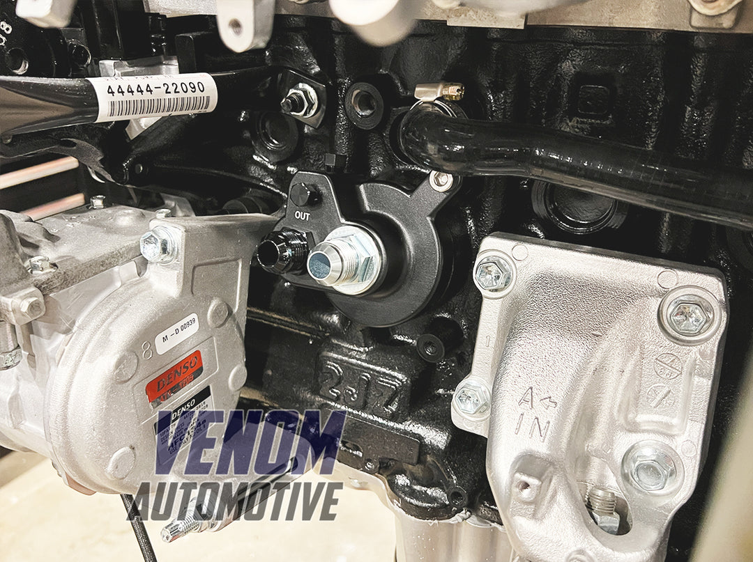 Venom Automotive Toyota 1JZ / 2JZ Billet Oil Filter Adapter Plate