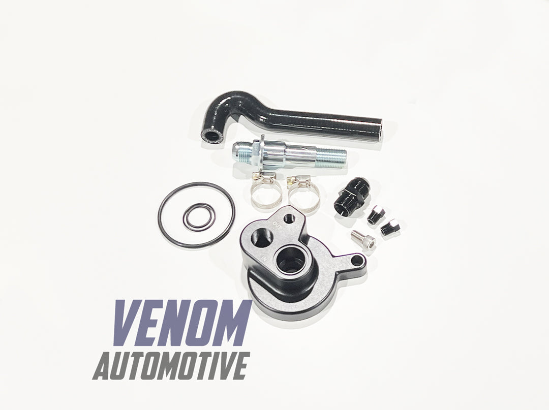 Venom Automotive Toyota 1JZ / 2JZ Billet Oil Filter Adapter Plate