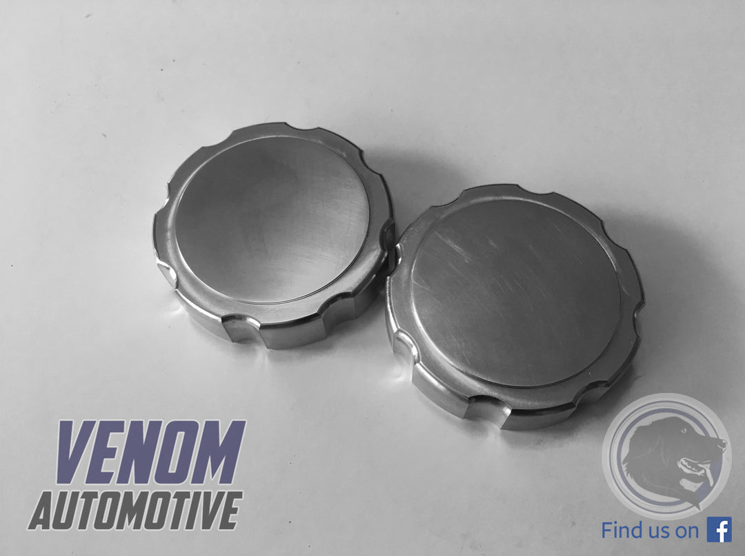 JZA80 Supra Billet Brake Cap & Power Steering Reservoir Cap Covers