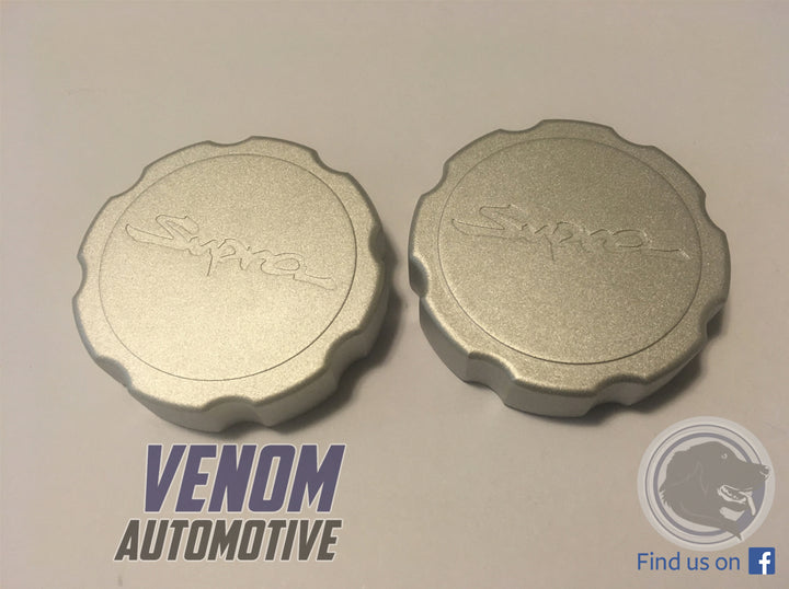 JZA80 Supra Billet Brake Cap & Power Steering Reservoir Cap Covers