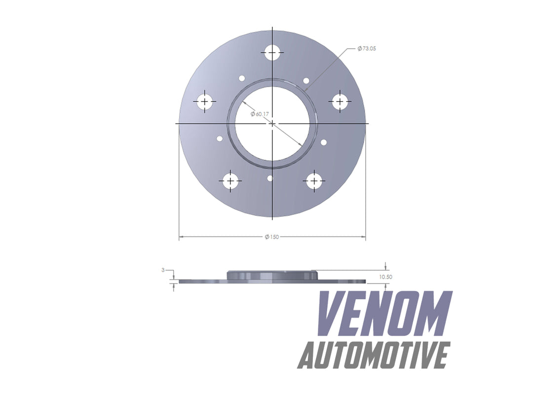 Hubcentric Wheel Spacers 5x114.3 60.1 Inner 73.10 Outer Bore (PAIR)