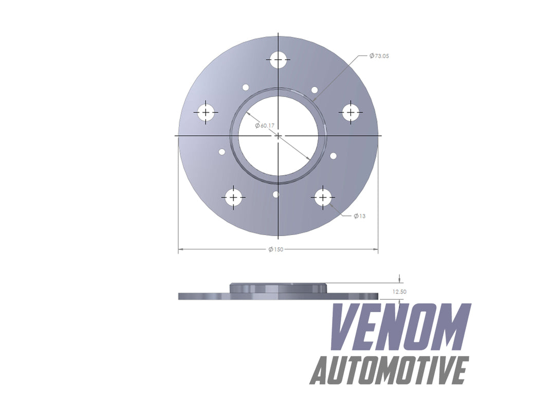 Hubcentric Wheel Spacers 5x114.3 60.1 Inner 73.10 Outer Bore (PAIR)